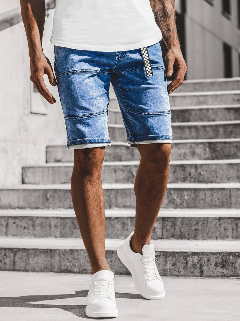 Pánské džínové kraťasy Modré OZONEE RF/HY340/1