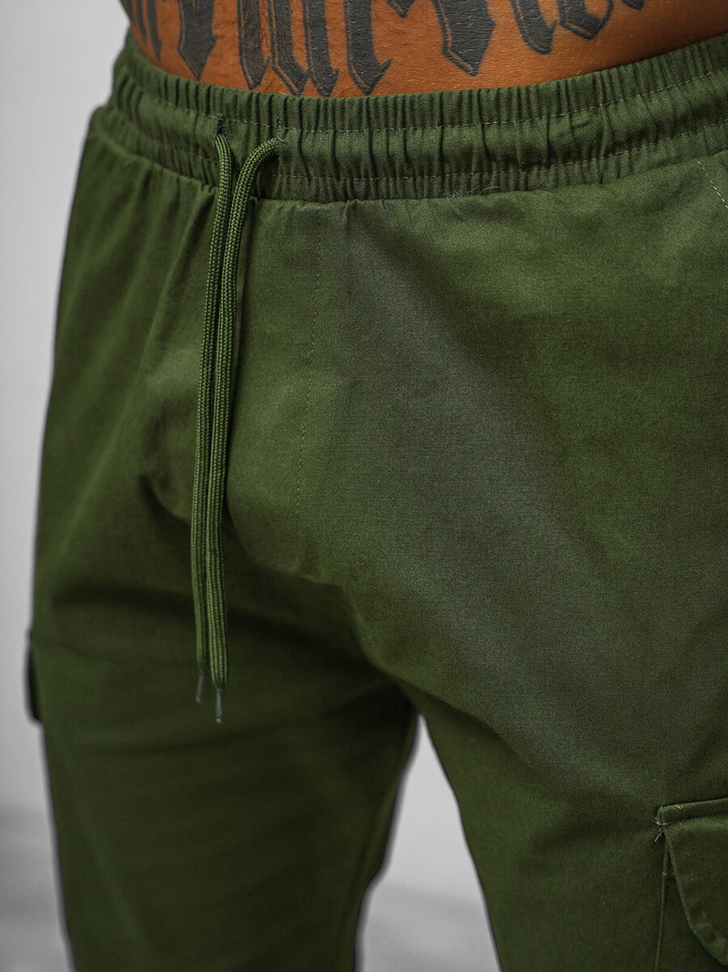 Pánské Chino Jogger Kalhoty Khaki OZONEE O/G3014Z