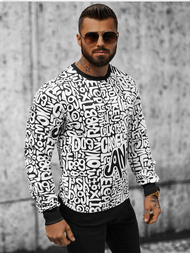 Pánská Mikina Bílá OZONEE JS/8B1131/1