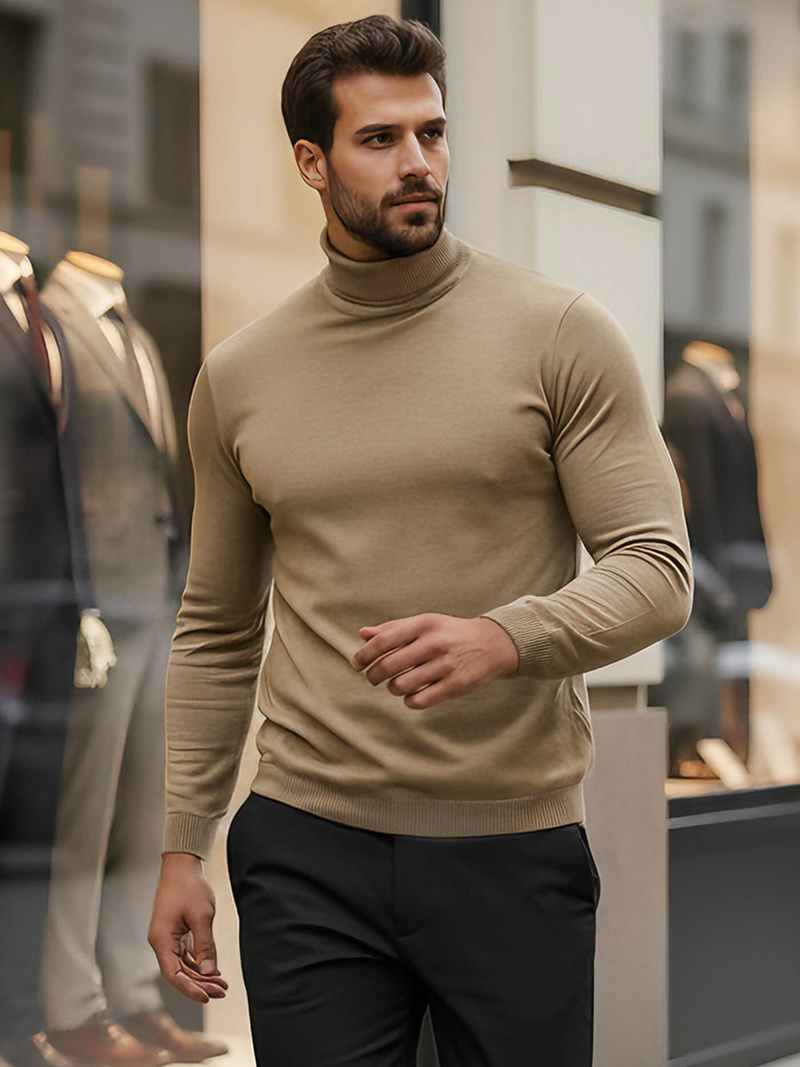 Pánský Svetr Camelový OZONEE V/V24504