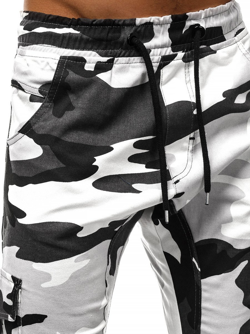 Pánské Kalhoty Jogger Černobílé OZONEE A/404