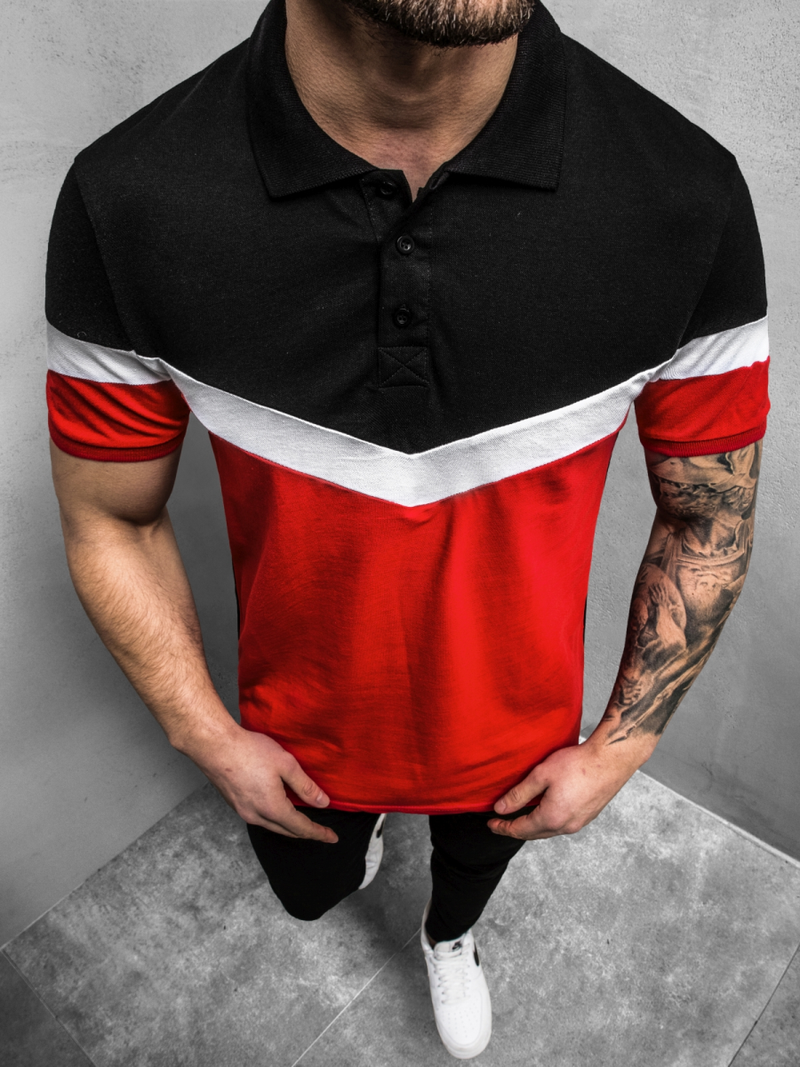 PÁNSKÁ POLOKOŠILE Červená OZONEE O/1501Z