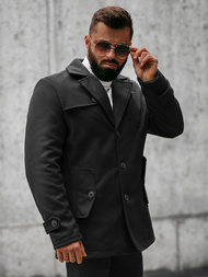 Pánský Kabát Černý OZONEE JS/79M3127Z