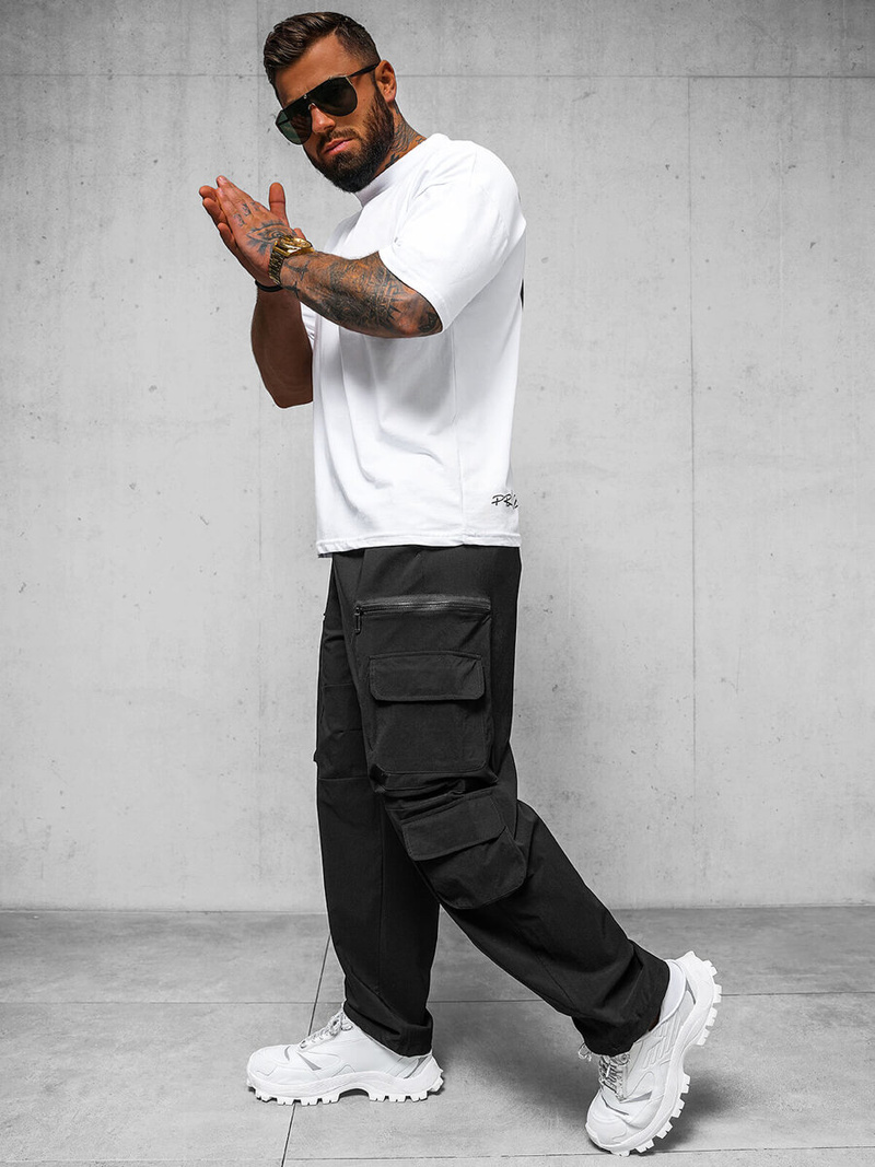 Pánské Kalhoty Černé OZONEE O/PS5526