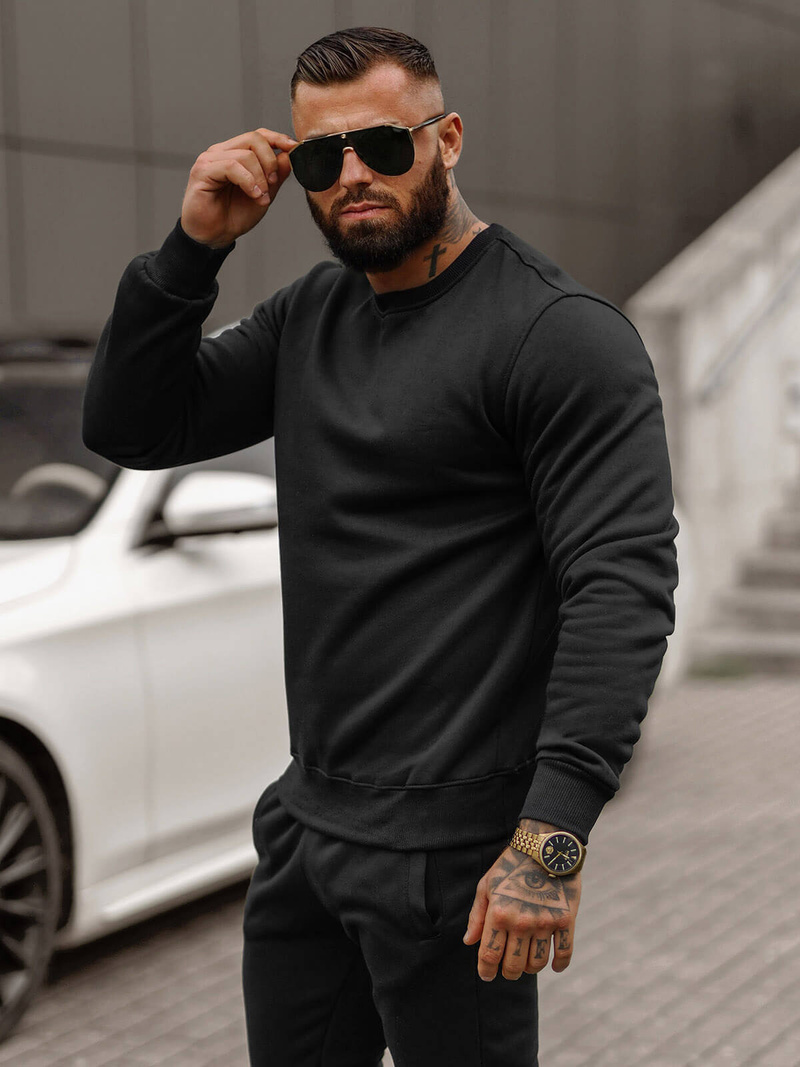 Pánská Tepláková Souprava Černá OZONEE JS/68C10380/3Z