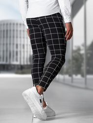 Pánské Chino Kalhoty Černé OZONEE O/P4009Z