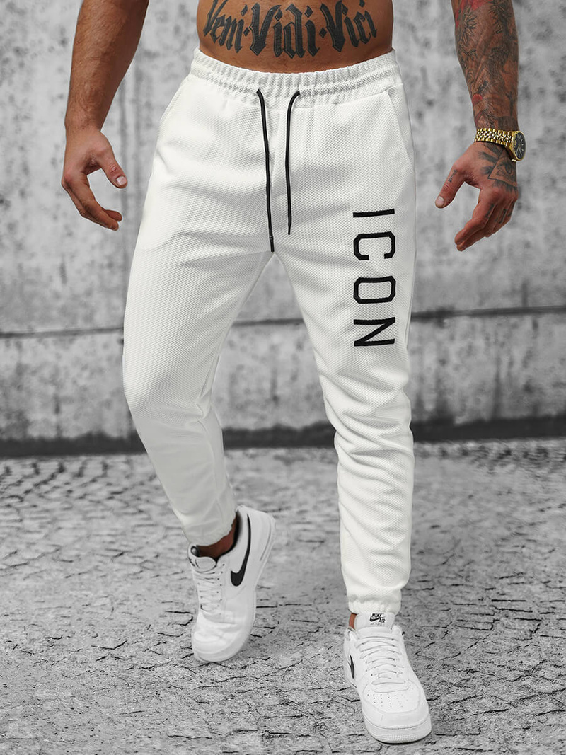 Pánské Tepláky Bílé OZONEE O/D9125