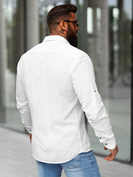 Pánská Košile Bílá OZONEE O/V143