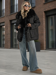 Dámská Bunda Černá OZONEE JS/16M9185/392