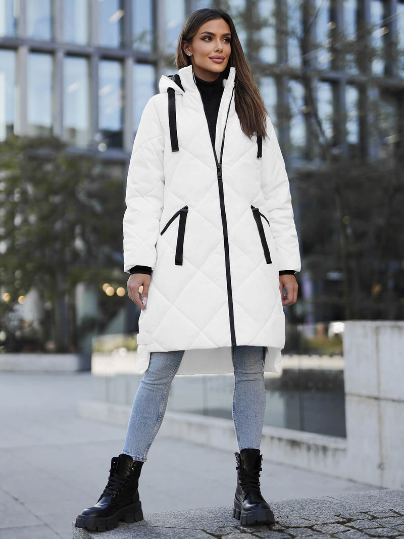 Dámská Bunda Bílá OZONEE JS/5M3168/281