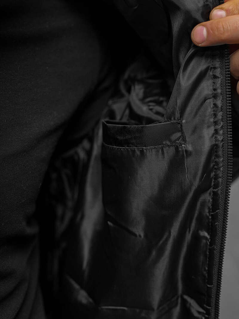 Pánská Bunda Černá OZONEE JS/8M986/392