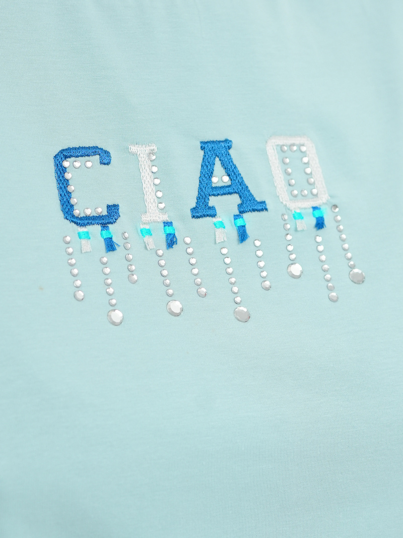 Dámské Tričko Světle-Modrá OZONEE JS/RJ77542