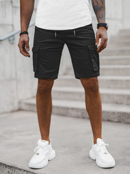 Pánské Chino Kraťasy Černé OZONEE T/BB70011/1