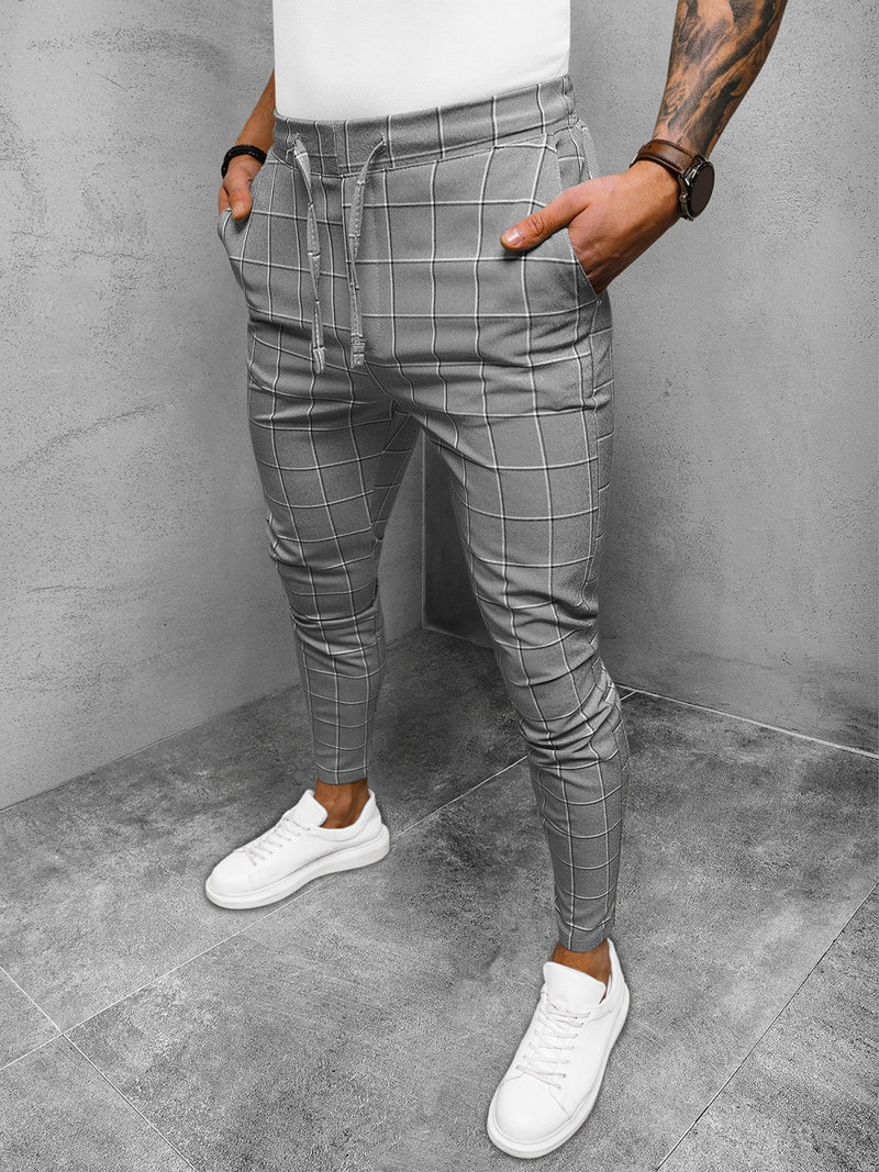 Pánské Chino Kalhoty Šedé OZONEE DJ/2299/22