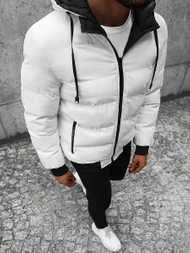 Pánská Oboustranná Bunda Bílá OZONEE JS/M761/281