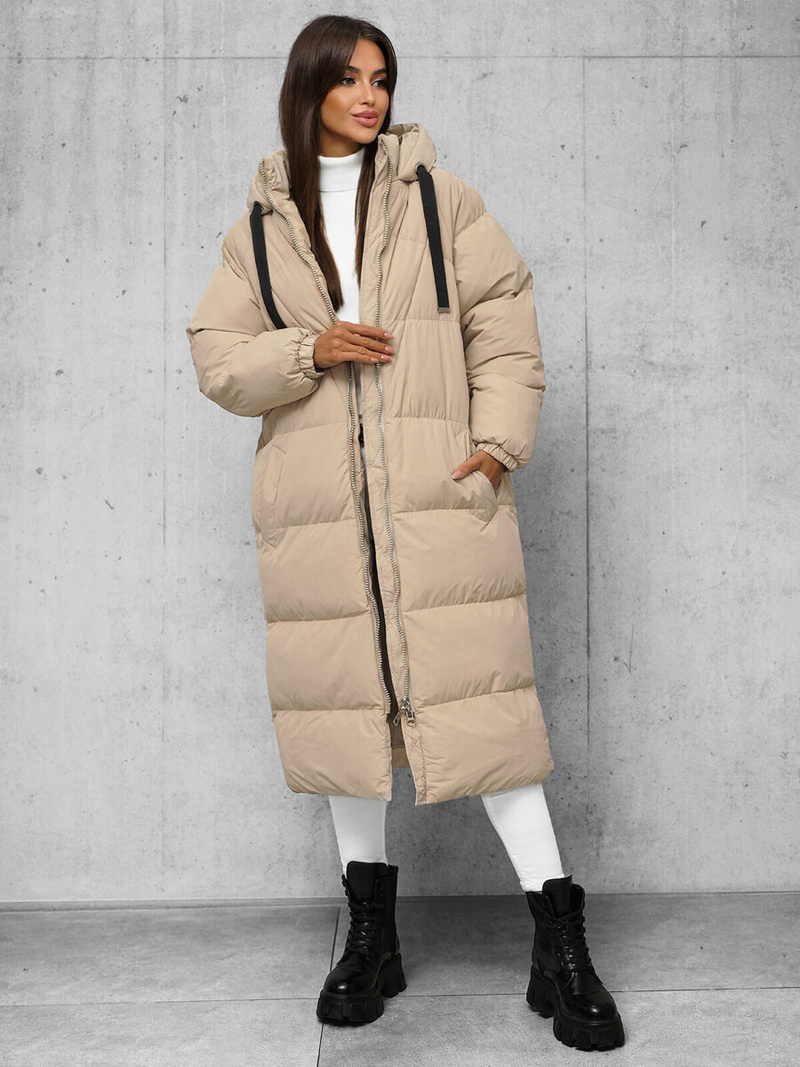 Dámská Bunda Béžová OZONEE JS/5M3163/62Z