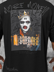 Pánské Tričko Černé OZONEE O/3429