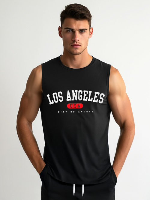 Pánské Tílko Černé OZONEE JS/8B1715/3