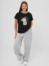 Dámské Tričko Černé OZONEE JS/95T2573/3