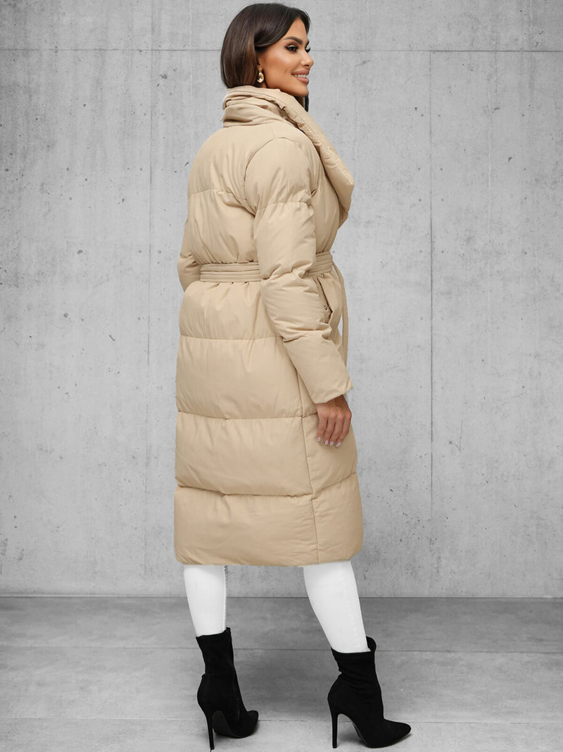 Dámská Bunda Béžová OZONEE JS/M737/62Z