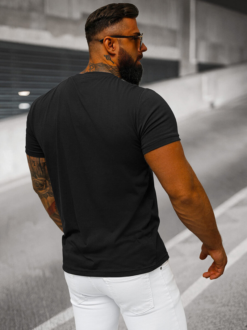 Pánské Tričko Černé OZONEE JS/712005Z