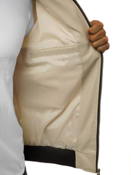 Pánská Bunda Béžová OZONEE N/6124