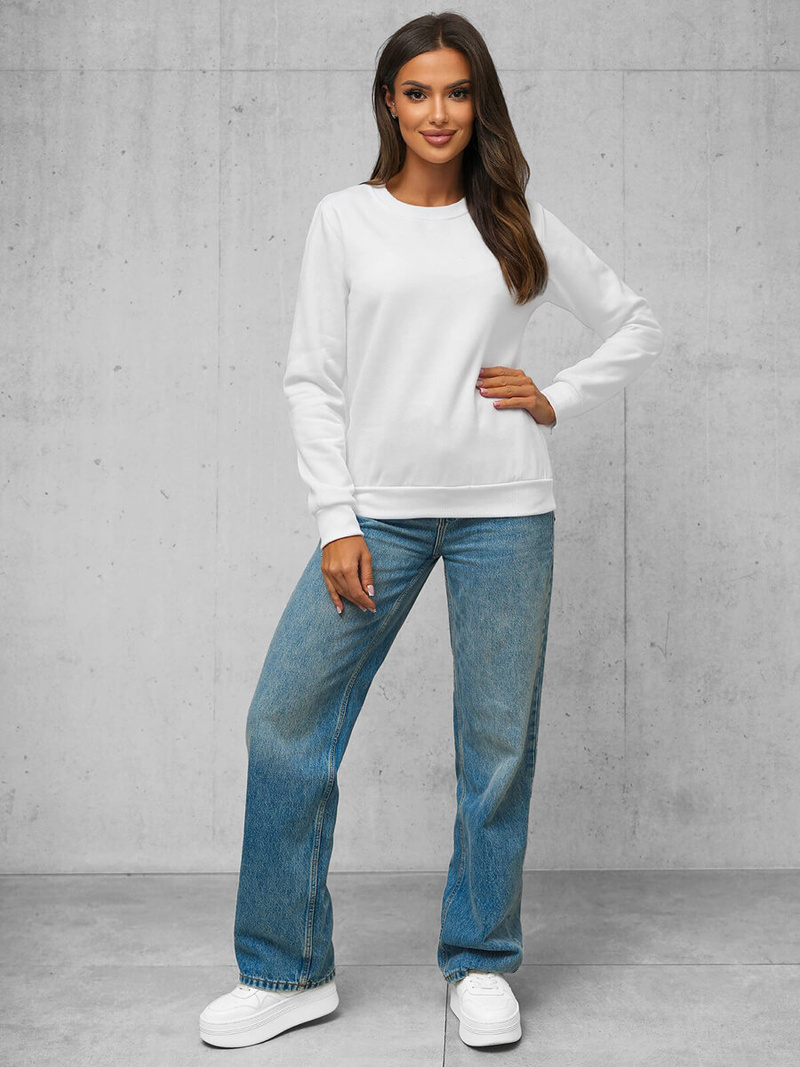 Dámská Mikina Bílá OZONEE JS/W01Z