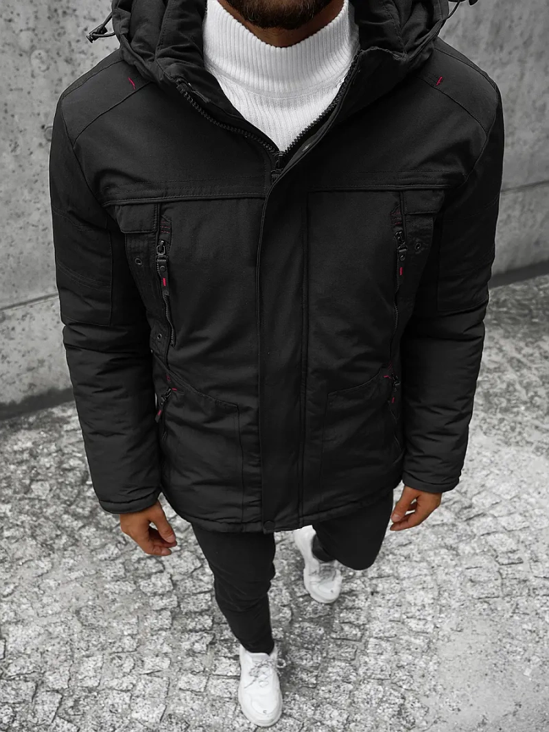 Pánská Zimní Bunda Černá OZONEE JS/M713/392