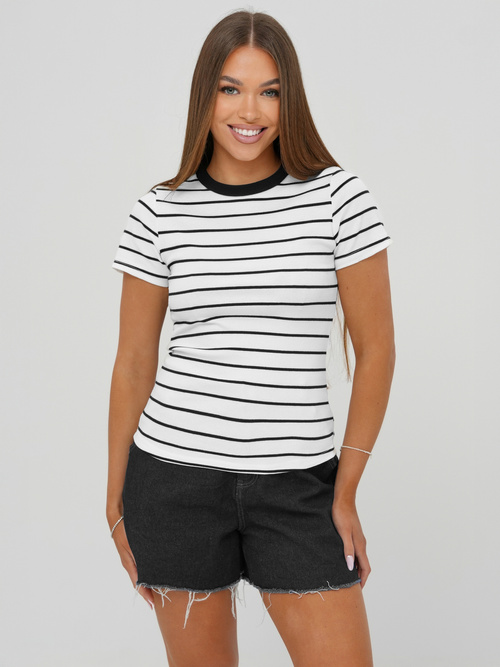 Dámské Tričko Bílé OZONEE JS/96T659/1