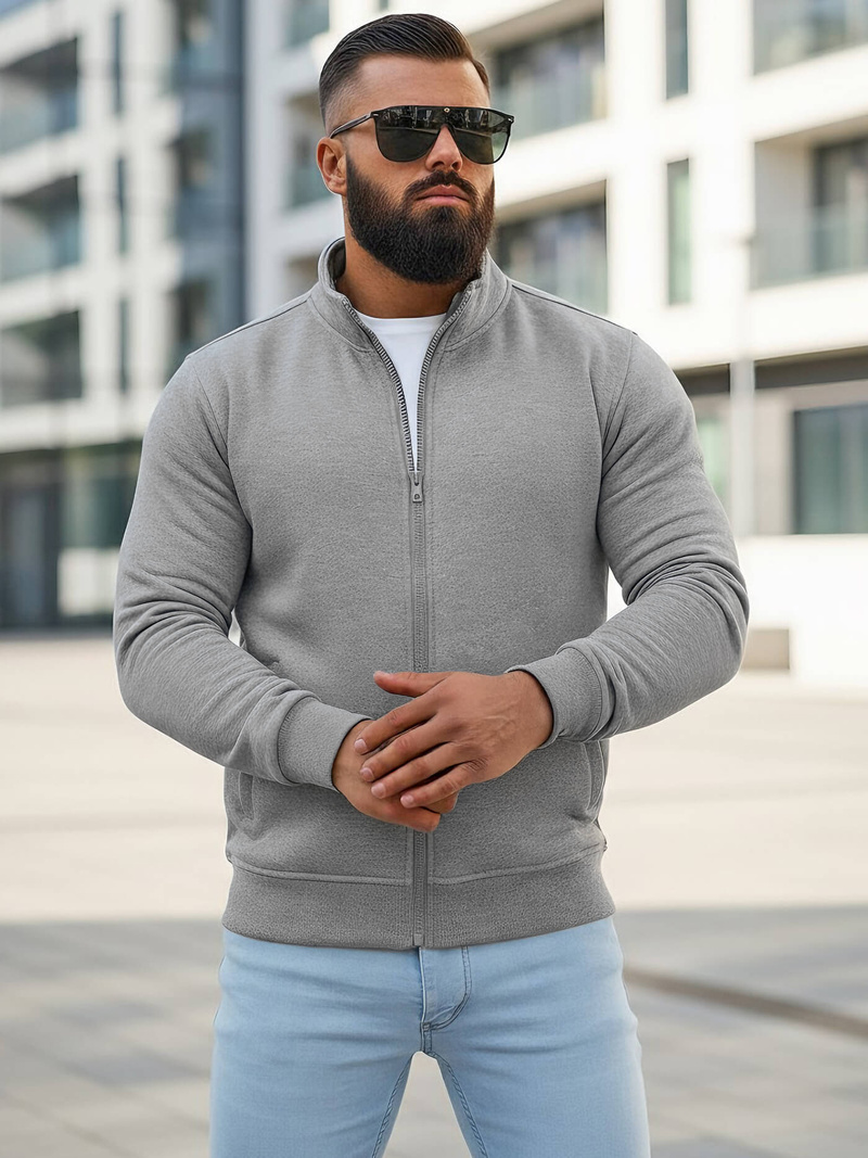 Pánská Mikina Šedá OZONEE JS/2002Z