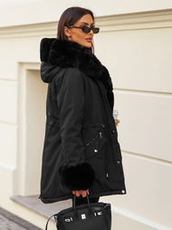 Dámská Zimní Bunda Černá OZONEE JS/16M9062/392Z