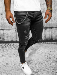 Pánské Džíny Černé OZONEE O/MB460