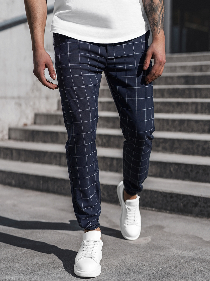 Pánské Chino Kalhoty Námořnické Modré OZONEE DJ/2275/22Z