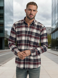 Pánská Košile Vínová OZONEE V/V174