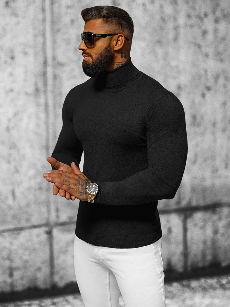 Pánský Svetr Černý OZONEE NB/MMB600/4Z