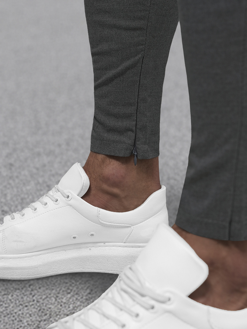 Pánské Chino Kalhoty Grafitové OZONEE DJ/3300