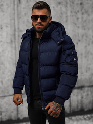 Pánská Zimní Bunda Námořnická Modřá OZONEE JS/27M8111