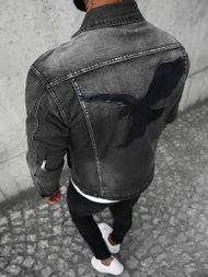 Pánská Džínová Bunda Černá OZONEE NB/MJ507N