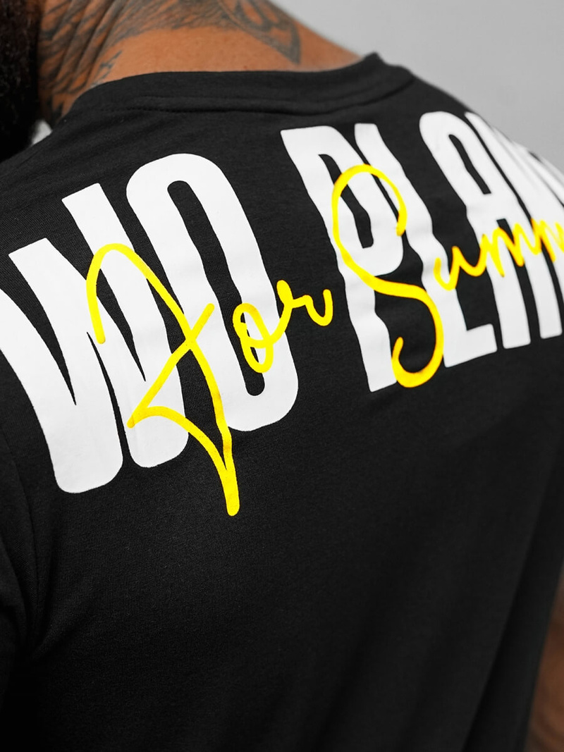 Pánské Tričko Černé OZONEE O/T1277/3