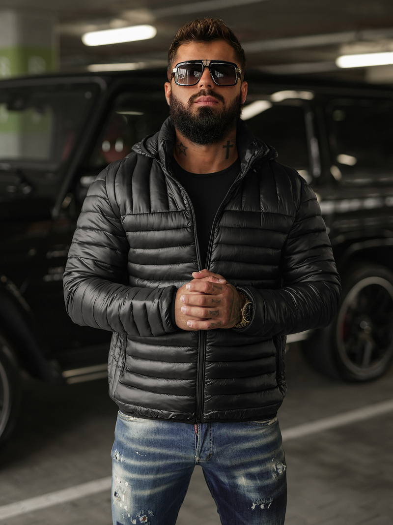 Pánská Bunda Černá OZONEE JS/16M9336/392BZ