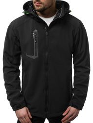 Pánská Bunda Softshell Černo-Zelená OZONEE GE/12267