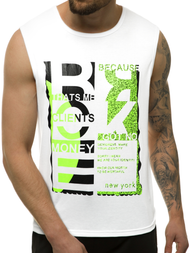 Pánské Tílko Bílé OZONEE JS/KS2077