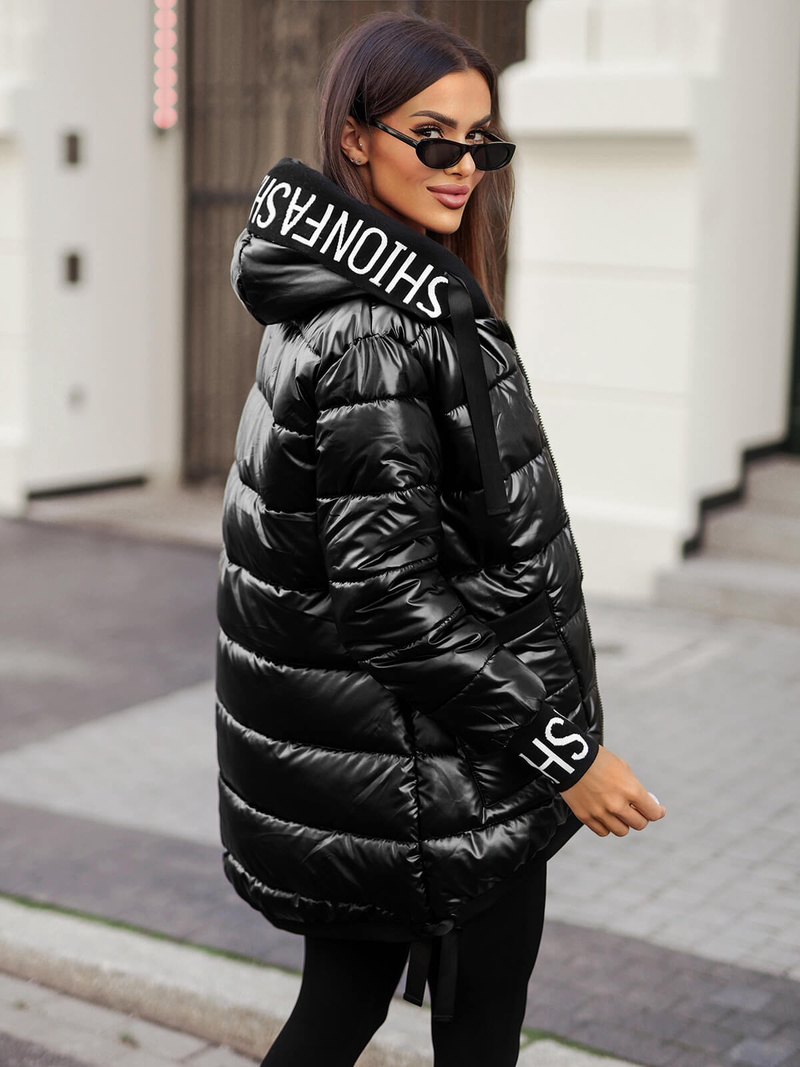 Dámská Bunda Černá OZONEE JS/5M3188/392Z