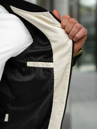 Pánská Koženková Bunda Ecru OZONEE JS/11Z8107