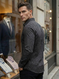 Pánská Košile Černá OZONEE V/V184Z