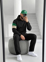 Pánská Mikina Černá OZONEE JS/3B578