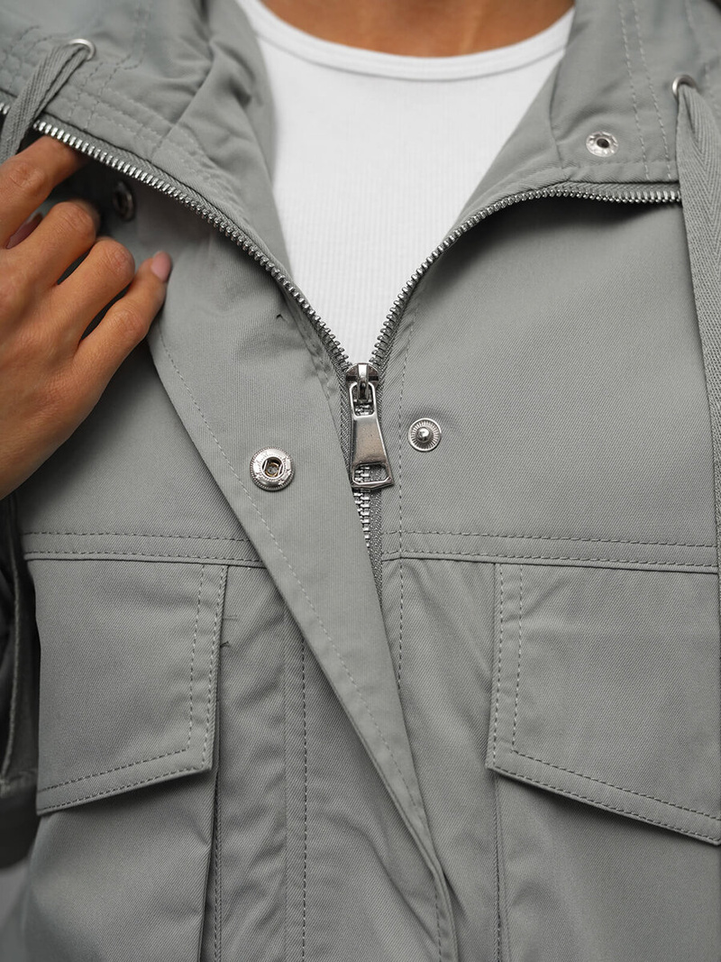 Dámská Bunda Šedé OZONEE O/G118Z