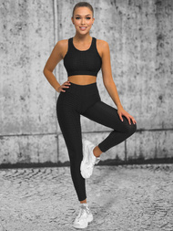 Dámská Dvoudílná Tepláková Souprava Černá OZONEE O/22753