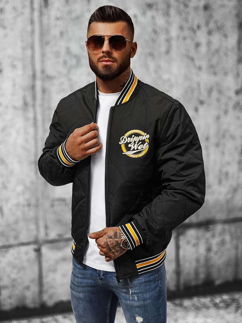 Pánská Bunda Černá OZONEE JS/84M3026/392