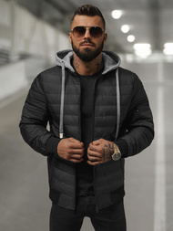 Pánská Bunda Černá OZONEE JS/8M985/392